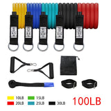 Energy Fitness~16Pcs Resistance Bands Set Expander Yoga Exercise Fitness Rubber Tubes Band Stretch Training Home Gyms Workout Elastic Pull Rope