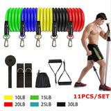 Energy Fitness~16Pcs Resistance Bands Set Expander Yoga Exercise Fitness Rubber Tubes Band Stretch Training Home Gyms Workout Elastic Pull Rope