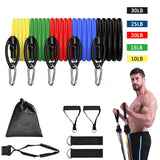 Energy Fitness~16Pcs Resistance Bands Set Expander Yoga Exercise Fitness Rubber Tubes Band Stretch Training Home Gyms Workout Elastic Pull Rope