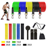 Energy Fitness~16Pcs Resistance Bands Set Expander Yoga Exercise Fitness Rubber Tubes Band Stretch Training Home Gyms Workout Elastic Pull Rope