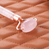 1PC Rose Quartz Face Massage Roller Double Head Slimming Face Massager Lifting Tool Face Anti Wrinkle Removal Massage Roller - Avsso