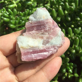 Crystal Healing~1Pcs Natural Pink Tourmaline Crystal Mineral Association Rough Stone Specimen Crystal Rock Stones Rare Original