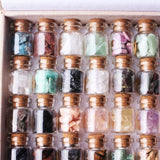 Crystal Set~1Set/40Pcs Natural Crystal Rock stone Gravel Wishing Bottles Rough Minerals Specimen Mini stone Reiki Healing Gift With a Box