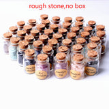 Crystal Set~1Set/40Pcs Natural Crystal Rock stone Gravel Wishing Bottles Rough Minerals Specimen Mini stone Reiki Healing Gift With a Box