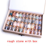 Crystal Set~1Set/40Pcs Natural Crystal Rock stone Gravel Wishing Bottles Rough Minerals Specimen Mini stone Reiki Healing Gift With a Box