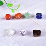 1Set Seven Chakra Stone Natural Crystal Yoga Energy Stone Reiki Healing Quartz Home Decoration Gems Irregular Polished Gift 7pcs - Avsso