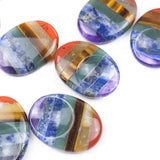 1pcs Seven Chakras thumb scrapping plate Energy Gems Crystal Healing chakela Lapis Amethyst Face Guasha plate - Avsso