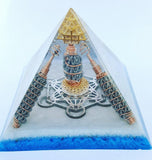 Orgone® Pyramid - Metatron Light Body Accelerator Orgonite accelerating the light body(Gold/Steel/Copper)