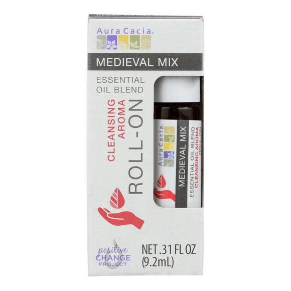 Aura Cacia - Roll On Essential Oil - Medieval - Case of 4 - .31 fl oz