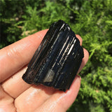 Crystal Healing~3pcs Natural Black Tourmaline Crystal Gemstone Collectibles Rough Rock Mineral Specimen Healing Stone Home Decor