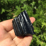 Crystal Healing~3pcs Natural Black Tourmaline Crystal Gemstone Collectibles Rough Rock Mineral Specimen Healing Stone Home Decor