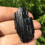 Crystal Healing~3pcs Natural Black Tourmaline Crystal Gemstone Collectibles Rough Rock Mineral Specimen Healing Stone Home Decor