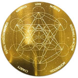 Monastic Healing~ Crystal Copper Water Charging Plate - Gold-Plated Metatron Star Resonator with Etheric Weavers Magnets Gold-Filled Wire