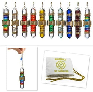 Monastic Healing~Crystal Wand Healing Tool Set - 10 Etheric Weaver® Pendants with Magnets & Gold-Fill Copper Wire - 3 1/2"