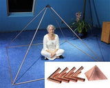 Crystal Healing Tool ~Meditation Pyramid - 6ft Copper Healing Portable Pyramid - Handcrafted 51-Degree Giza Pyramid - with Meditation Music - Quick Easy Assembly