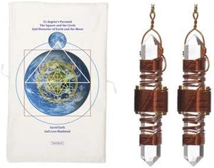 Monastic Healing~Magnetic Healing Mat System with Two 3.5" Quartz Crystal Etheric Weavers