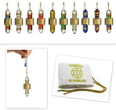 Monastic Healing~Crystal Wand Healing Tool Set - 10 Etheric Weaver® Pendants with Magnets & Gold-Fill Copper Wire - 2 1/2