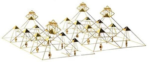 Buddha Maitreya~Meditation Pyramid Grid - 20 x 51-Degree Pyramids with Crystals - Large