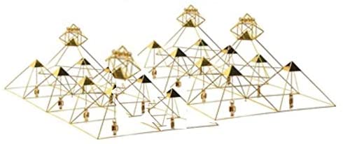 Finest Quality 51 Degree 9 24K Gold Plated Copper Meditation Pyramid for Healing