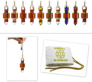 Monastic Healing~Crystal Wand Healing Tool Set - 10 Etheric Weaver® Pendants with Magnets & Copper Wire - 2 1/2"