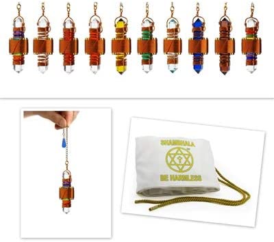 Monastic Healing~Crystal Wand Healing Tool Set - 10 Etheric Weaver® Pendants with Magnets & Copper Wire - 2 1/2