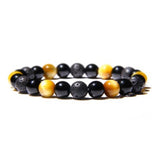 Tiger Eye Bracelet Obsidian Hematite Gemstone Bead Bracelet（）