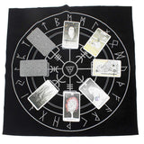 Altar Cloth~5 Types 49x49cm Tarot Tablecloth Triple Moon Pentagram Pagan Altar Tarot Cloth Velvet Black