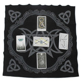 Altar Cloth~5 Types 49x49cm Tarot Tablecloth Triple Moon Pentagram Pagan Altar Tarot Cloth Velvet Black