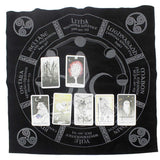 Altar Cloth~5 Types 49x49cm Tarot Tablecloth Triple Moon Pentagram Pagan Altar Tarot Cloth Velvet Black