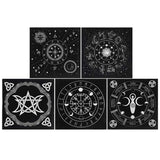 Altar Cloth~5 Types 49x49cm Tarot Tablecloth Triple Moon Pentagram Pagan Altar Tarot Cloth Velvet Black