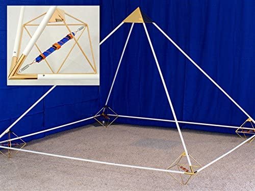 7' Buddha Maitreya The Christ Ascension Meditation Pyramid System for Healing - with 24k Goldplated Copper Etheric Weaver Octahedrons