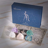 Aquarius Crystal Gift-Zodiac Sign Stones to Complement The Birthstone-Natural Healing Crystals with Horoscope Box Set