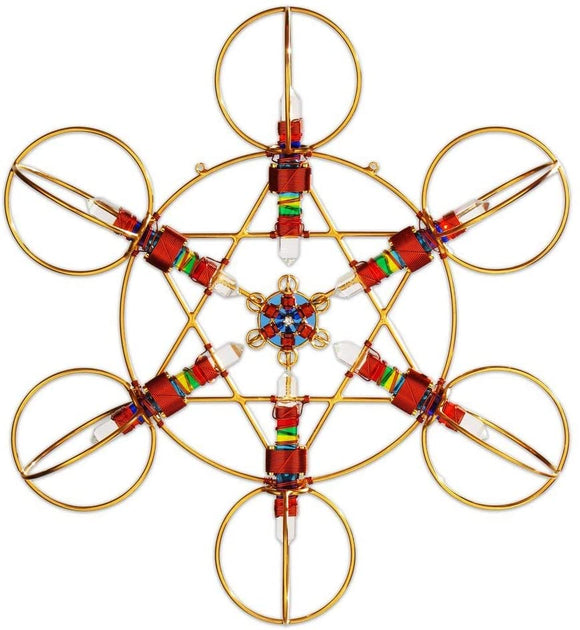 Buddha Maitreya~Crystal Healing Tool - Planetary Sky Shambhala Star - Copper Wire