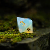 Astrology Gem Dice~7pcs Opal Multifaceted Dice D&d D4 D6 D8 D10 D% D12 D20 TRPG Games Dice Set Board Game Entertainment Dice SD