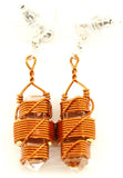 Buddha Maitreya the Christ Etheric Weaver® Earrings in Copper Wire - Quartz Crystal Vibrational Healing Tools