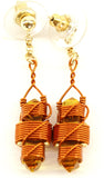 Buddha Maitreya the Christ Etheric Weaver® Earrings in Copper Wire - Quartz Crystal Vibrational Healing Tools