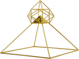 24k Gold-plated Copper Solar Ascension Meditation Head Pyramid for Healing