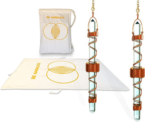 Monastic Healing~Magnetic Healing Mat System with Two 7 Inch Quartz Crystal Etheric Weavers