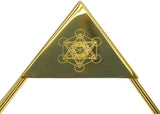 24k Gold-plated Copper Solar Ascension Meditation Head Pyramid for Healing