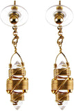 Buddha Maitreya the Christ Etheric Weaver® Earrings in 12k Gold-Fill Wire - Quartz Crystal Vibrational Healing Tools