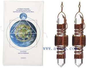 Monastic Healing~Magnetic Healing Mat System with Two 3.5" Quartz Crystal Etheric Weavers