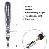 Care Electric Meridians Laser Acupuncture Magnet Therapy Instrument Massage Meridian Energy Pen Massager Facial Care Tool