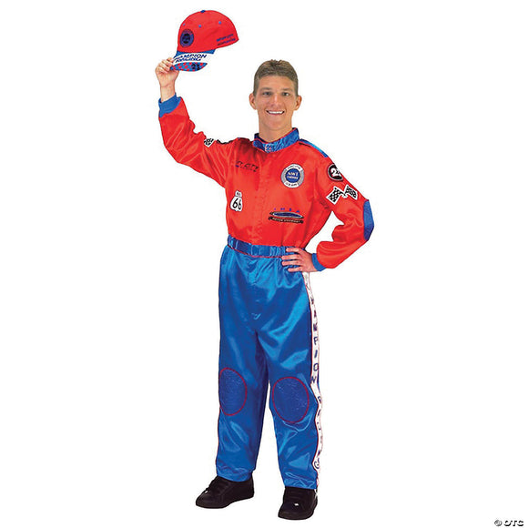 Racing suit adult red blue