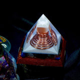 Orgone Pyramid~Orgonite Six-pointed Reiki Pyramid Bring Lucky Crystal Resin Pyramid Chakra