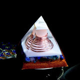 Orgone Pyramid~Orgonite Six-pointed Reiki Pyramid Bring Lucky Crystal Resin Pyramid Chakra