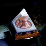 Orgone Pyramid~Orgonite Six-pointed Reiki Pyramid Bring Lucky Crystal Resin Pyramid Chakra