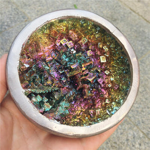 Crystal Healing~Beautiful  Mineral Specimen Bismuth Bowl Crystal Iridescent Minerals Rocks Home furnishing articles 1pcs