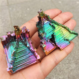 Crystal Healing~Beautiful  Mineral Specimen Bismuth Crystal Iridescent Minerals Rocks 1pcs