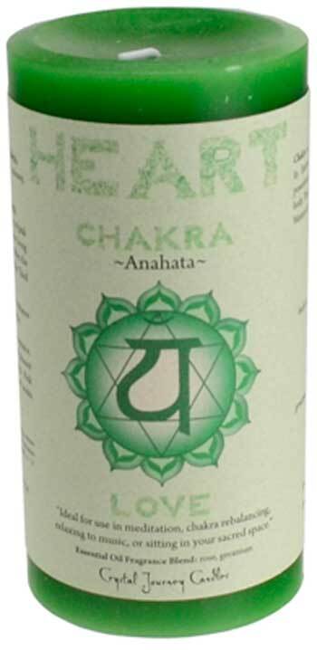 Heart Chakra pillar candle 3