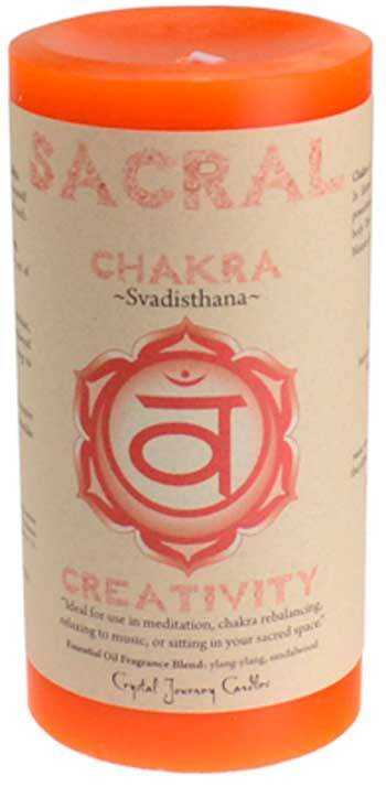 Sacral Chakra pillar candle 3